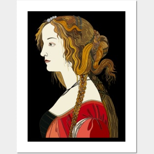 Inspired by Sandro Botticelli’s Ideal Portrait of a Lady Posters and Art